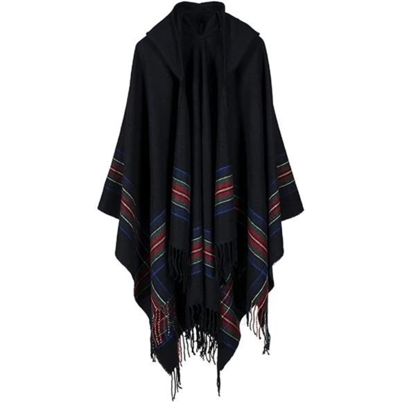 Other - Unisex Poncho Capes with Hood Pashmina Cardigans Blanket Shawls with Tassels